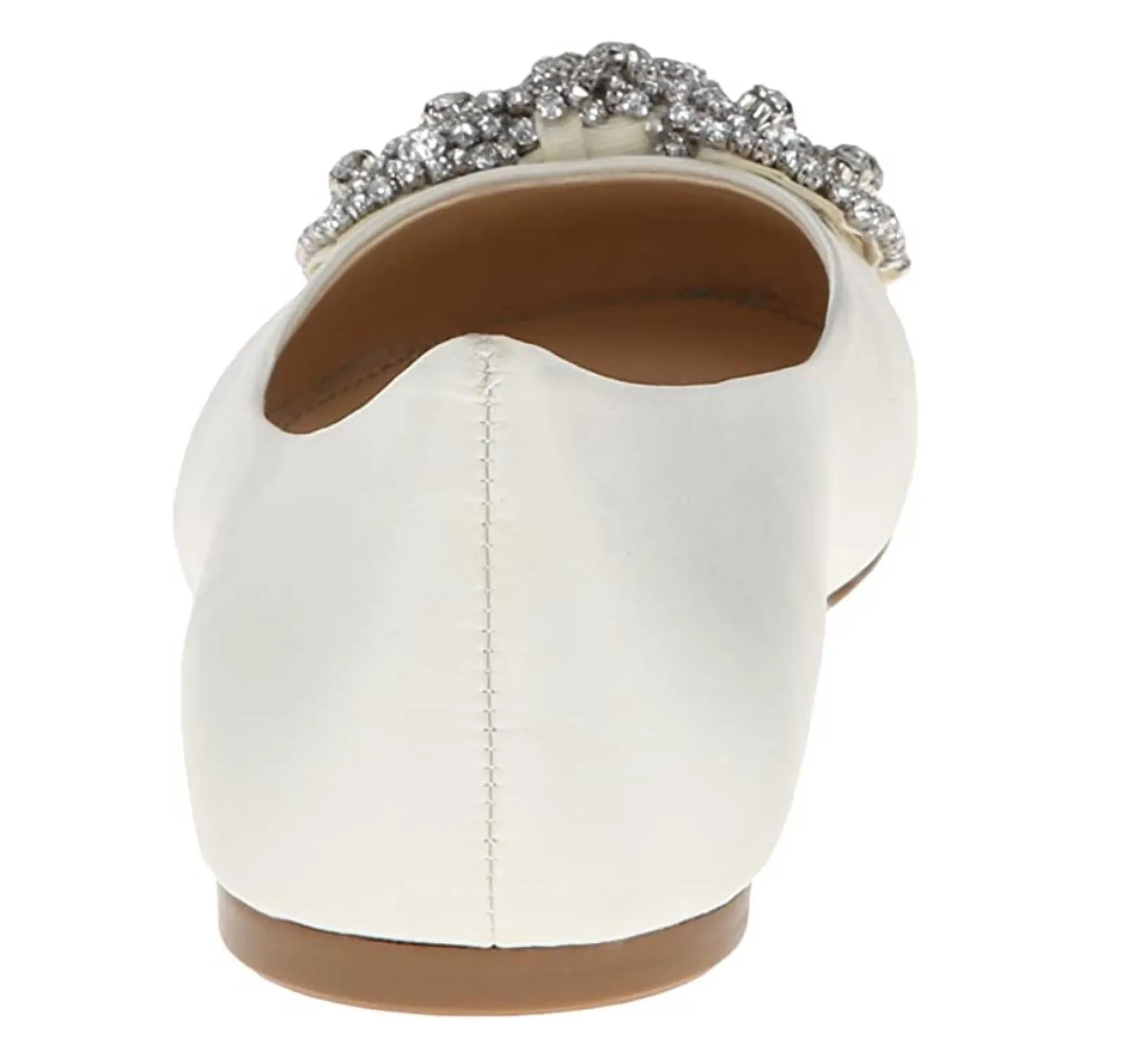 Women's Ever Satin Flat Shoes In Ivory