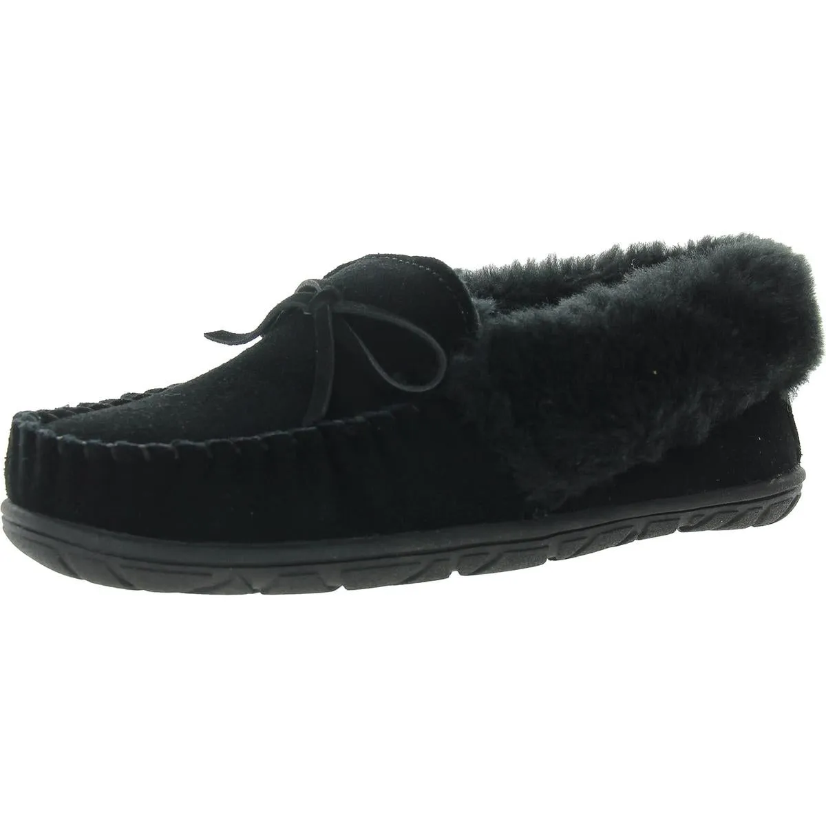 Womens Faux Fur Suede Moccasins