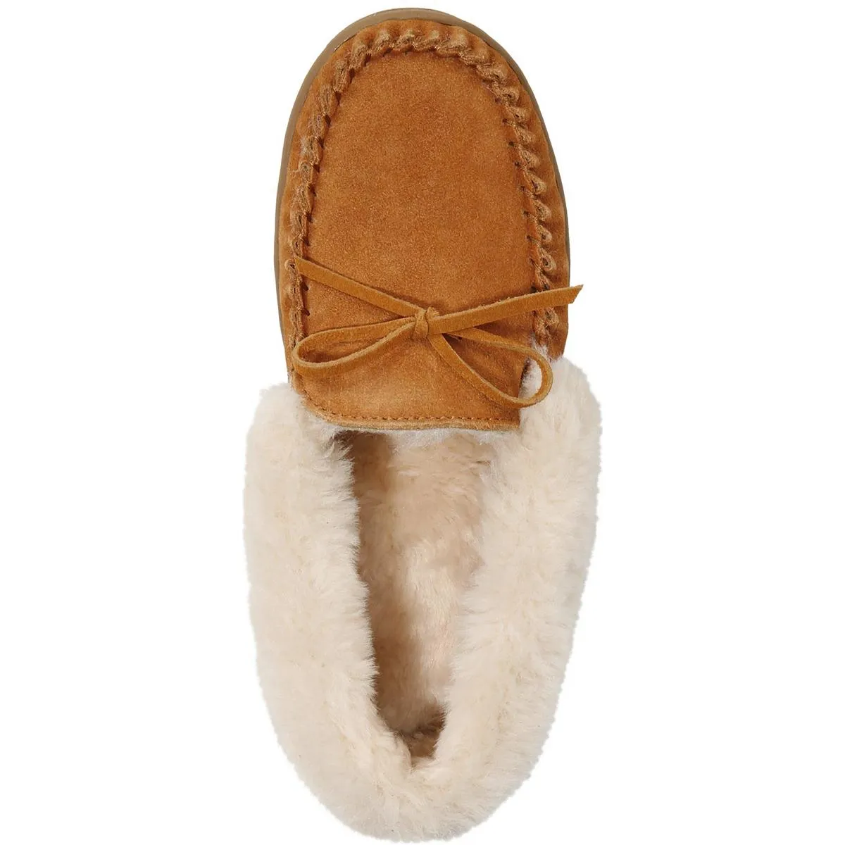 Womens Faux Fur Suede Moccasins