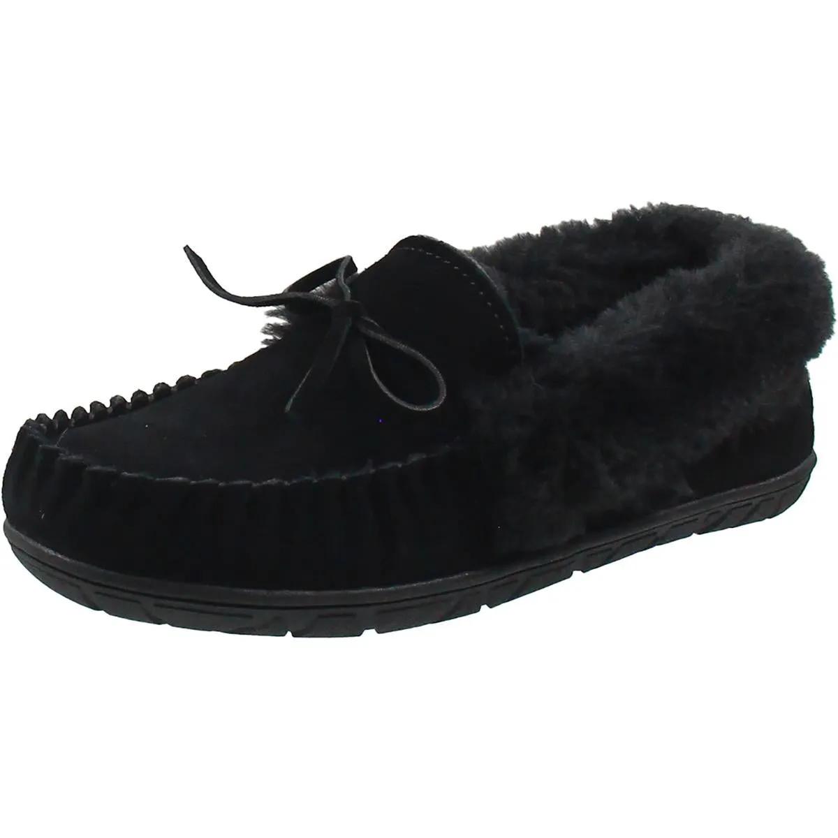 Womens Faux Fur Suede Moccasins