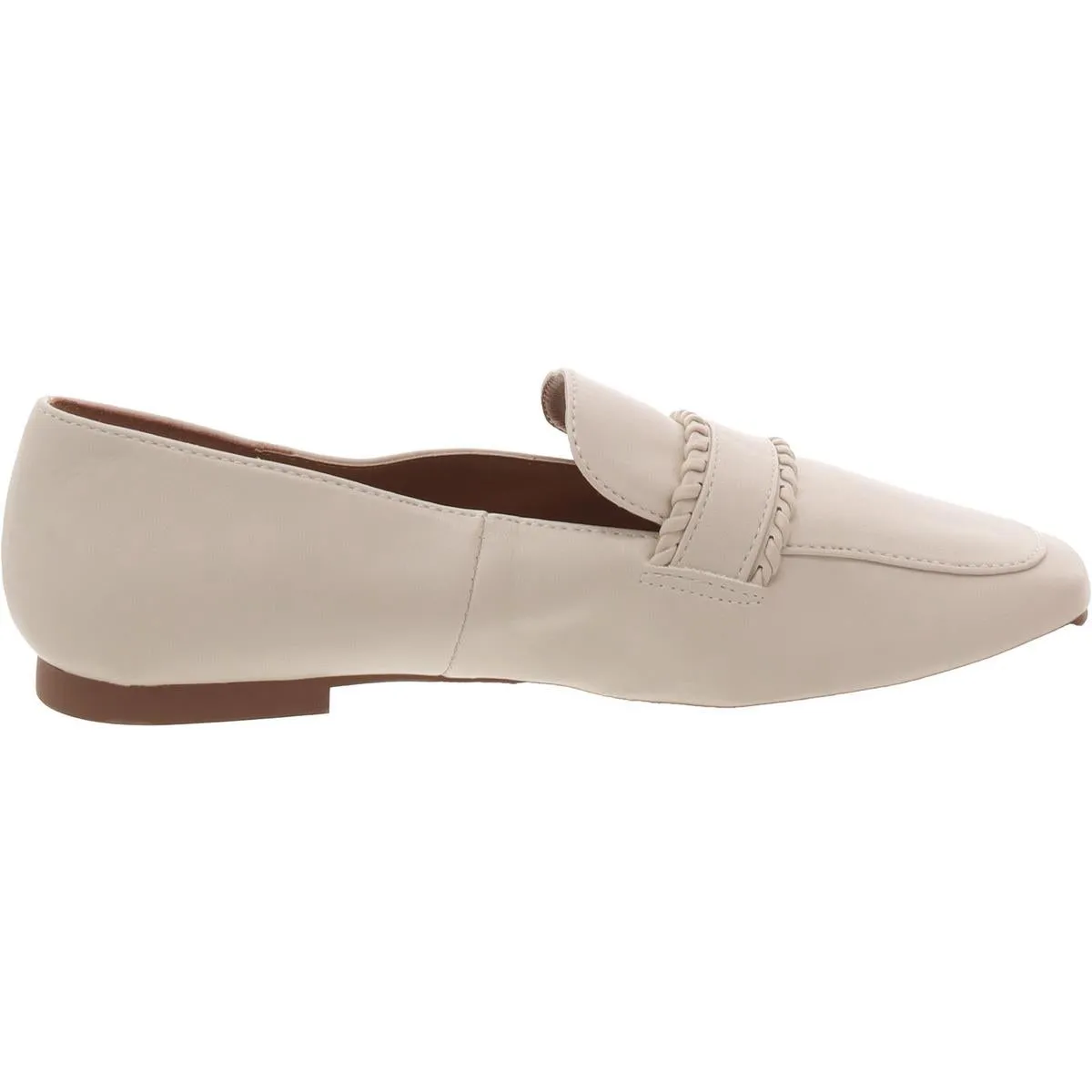 Womens Faux Leather Flat Loafers