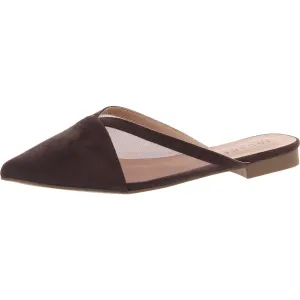 Womens Faux Suede Slide Flat Shoes