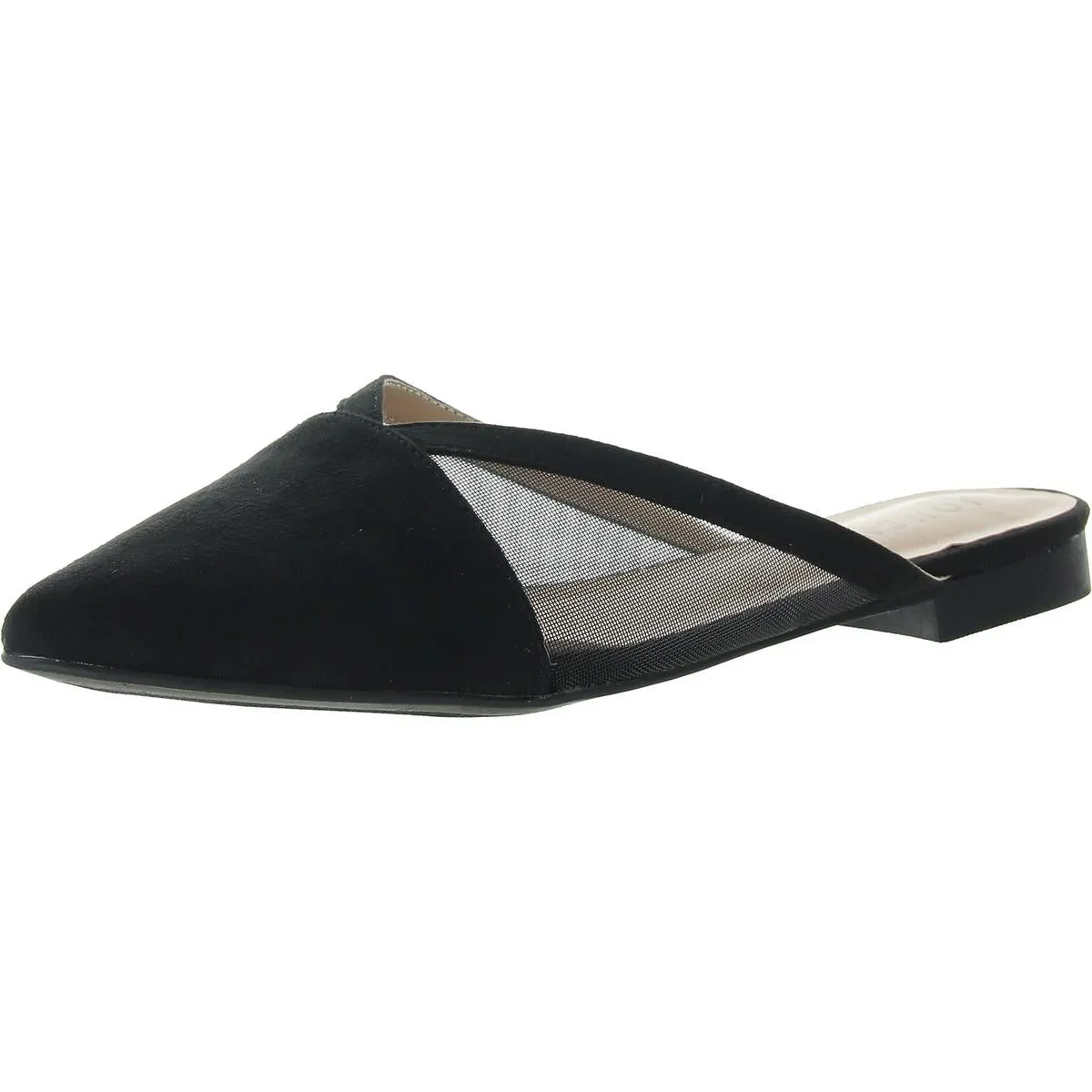 Womens Faux Suede Slide Flat Shoes