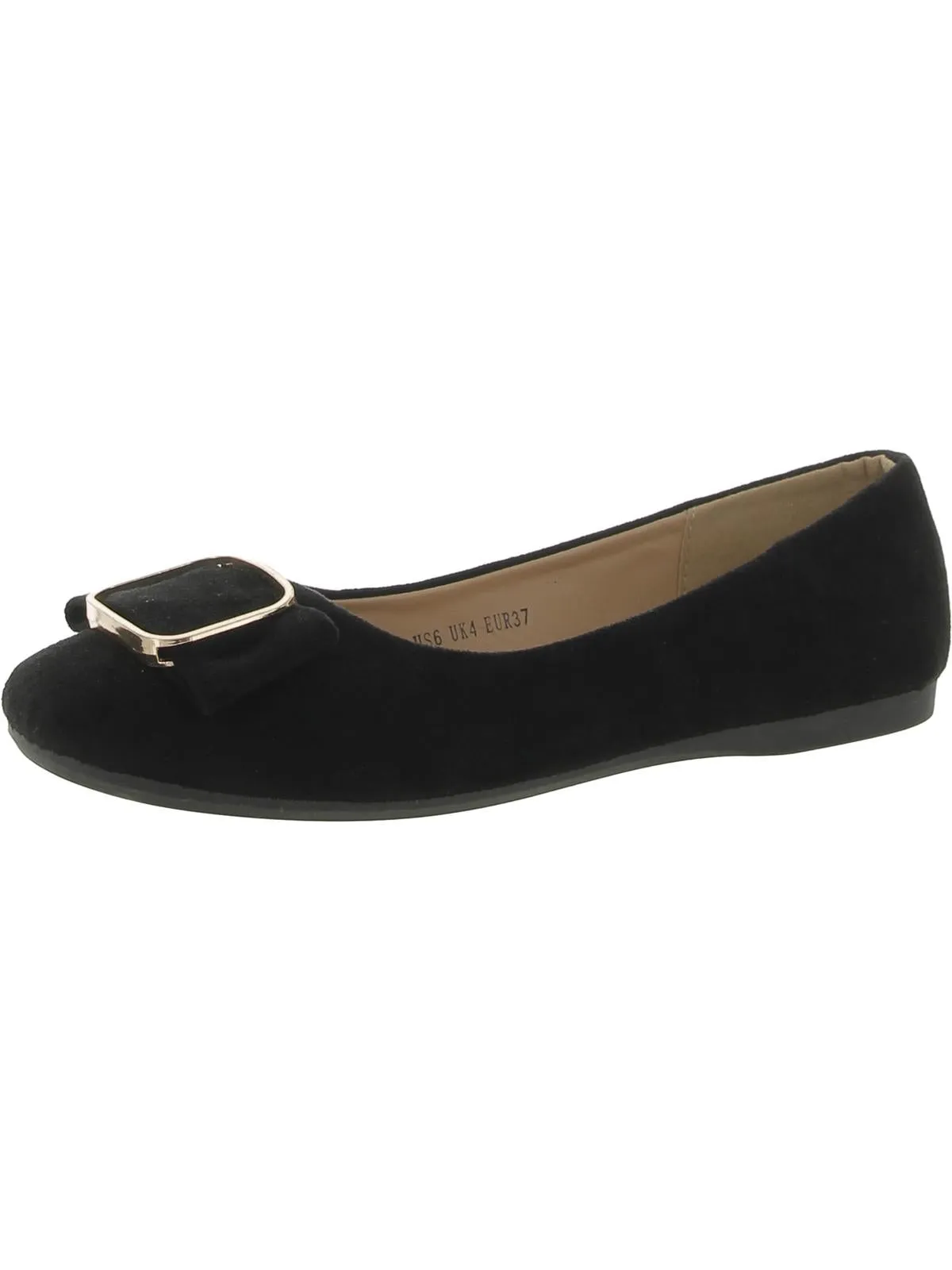 Womens Faux Suede Slip-On Ballet Flats
