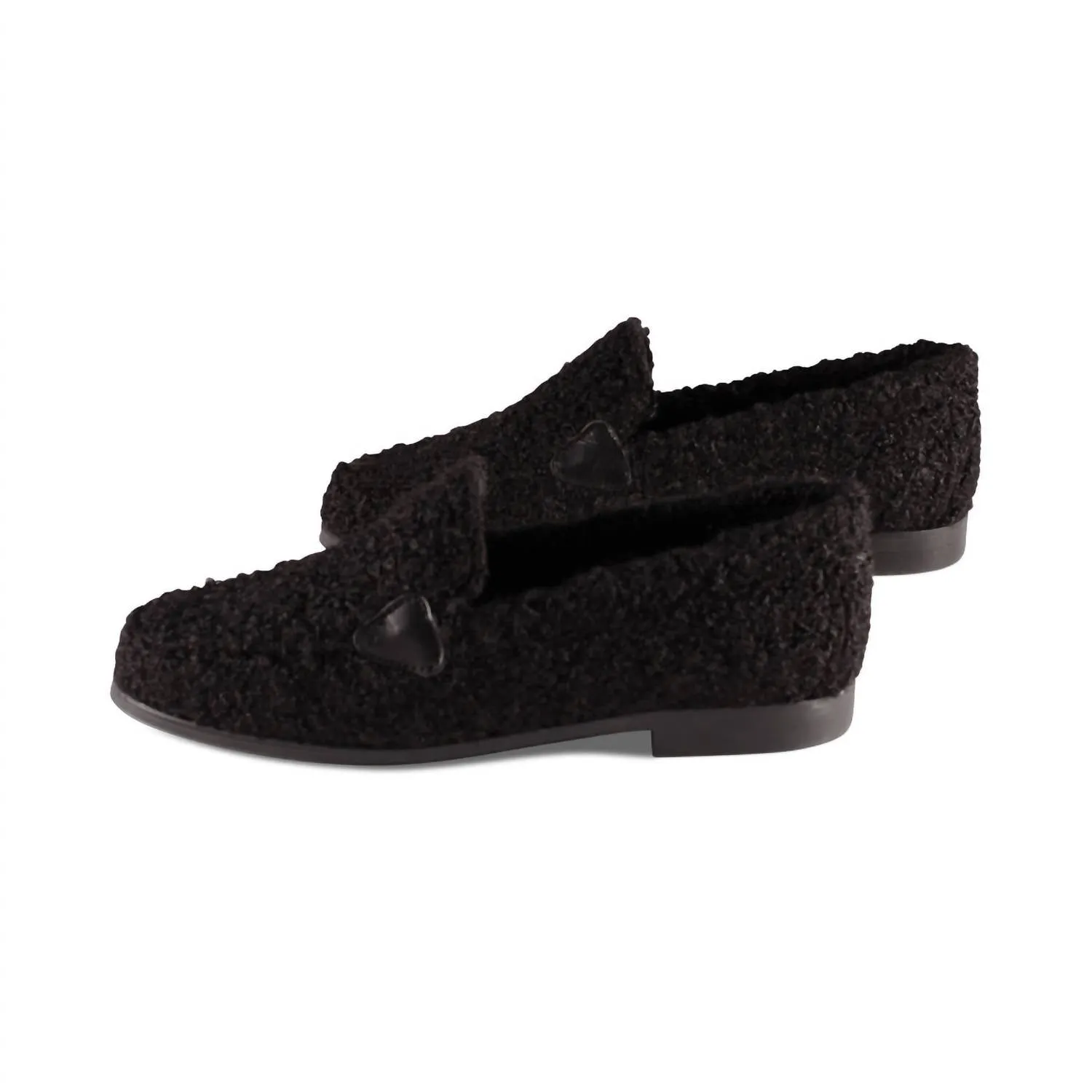 Women's Holly Slip On In Black Sherpa