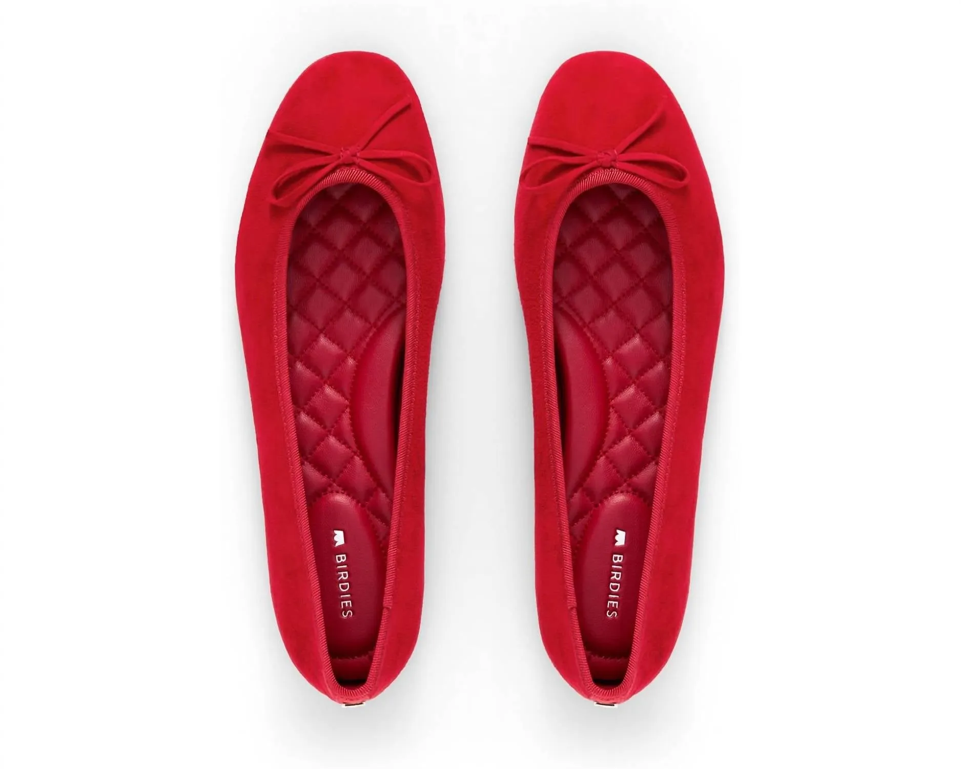 Women's Hummingbird Flat In Red Suede