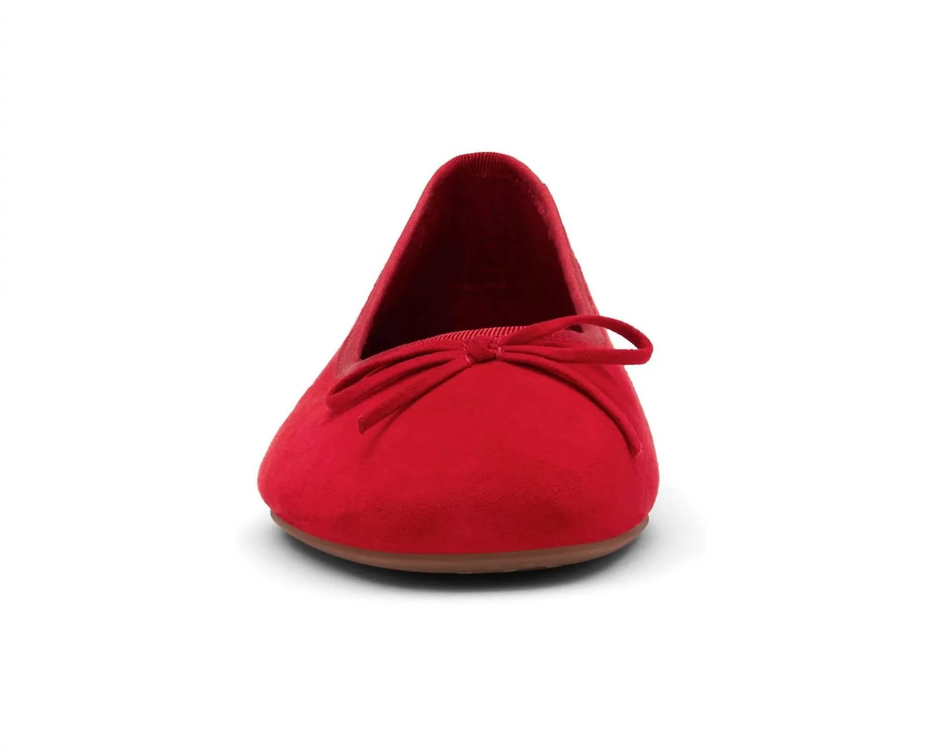 Women's Hummingbird Flat In Red Suede