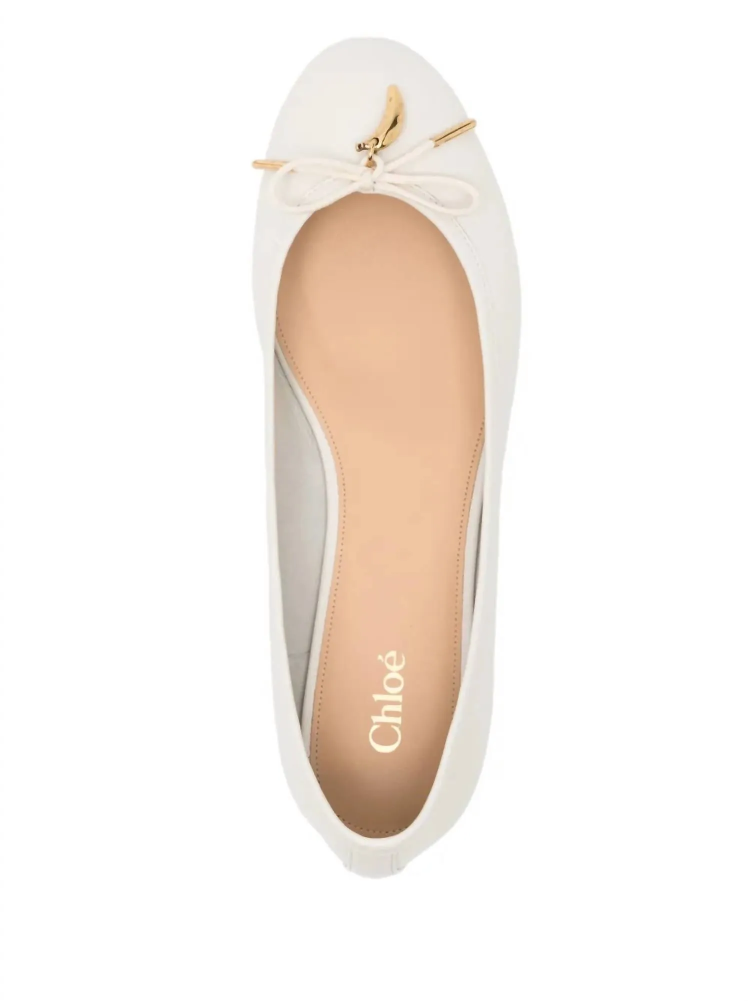 Women's Iris Ballerina Flat In Eggshell