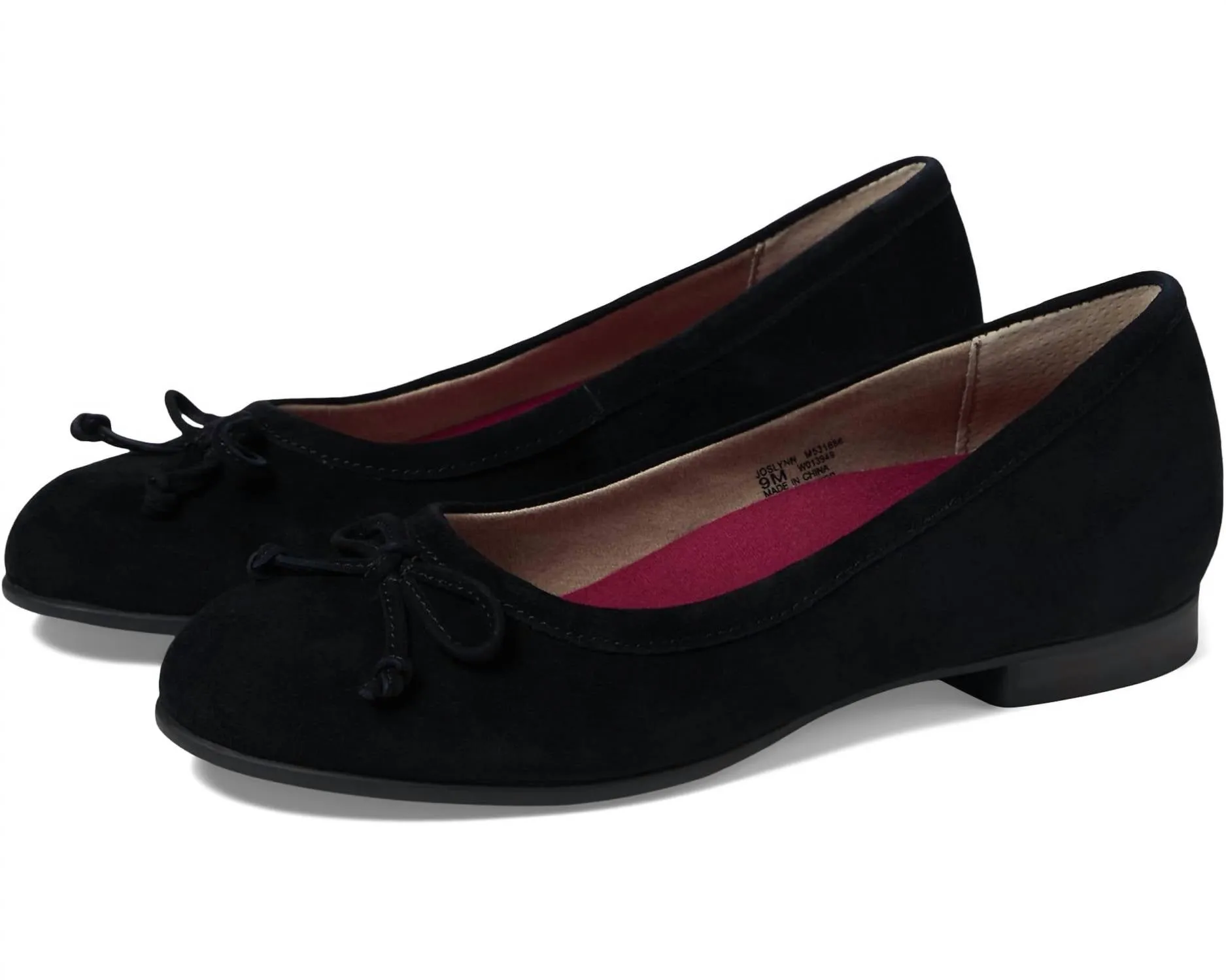 Women's Joslyn Ballet Flat Shoes In Black Suede