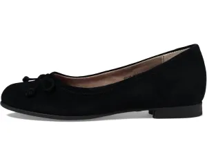 Women's Joslyn Ballet Flat Shoes In Black Suede