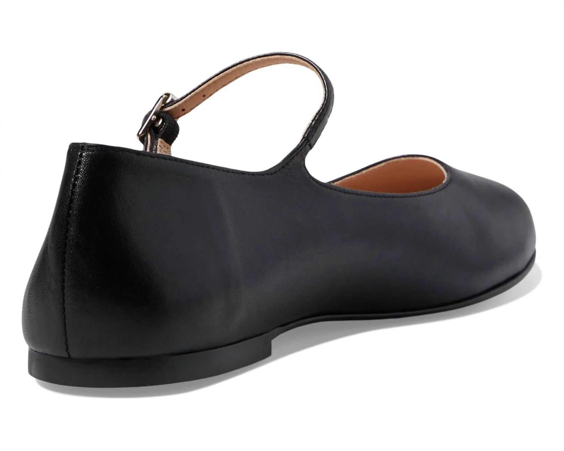 Women's Lacey Flat Strap Shoe In Black