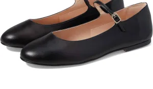 Women's Lacey Flat Strap Shoe In Black