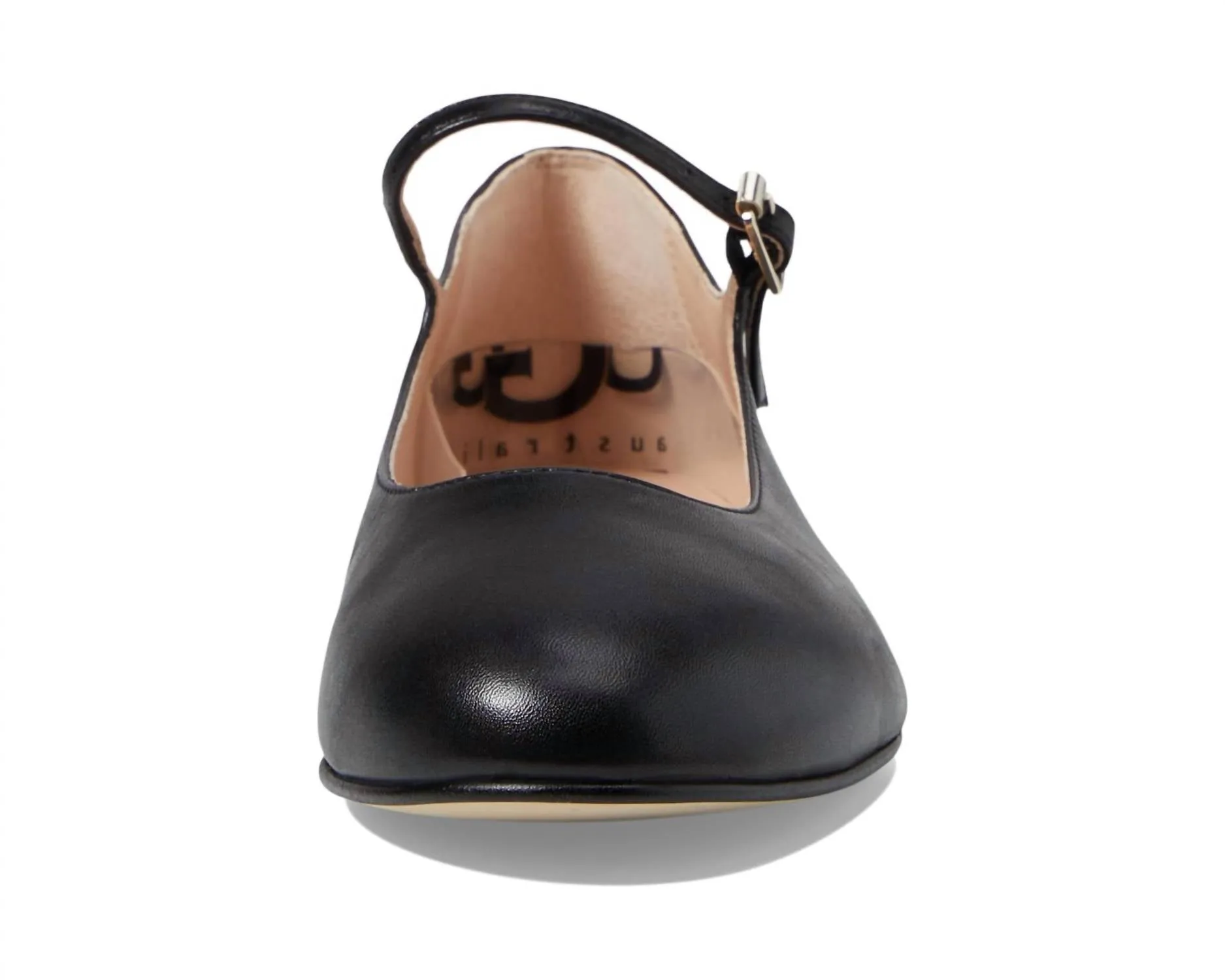 Women's Lacey Flat Strap Shoe In Black