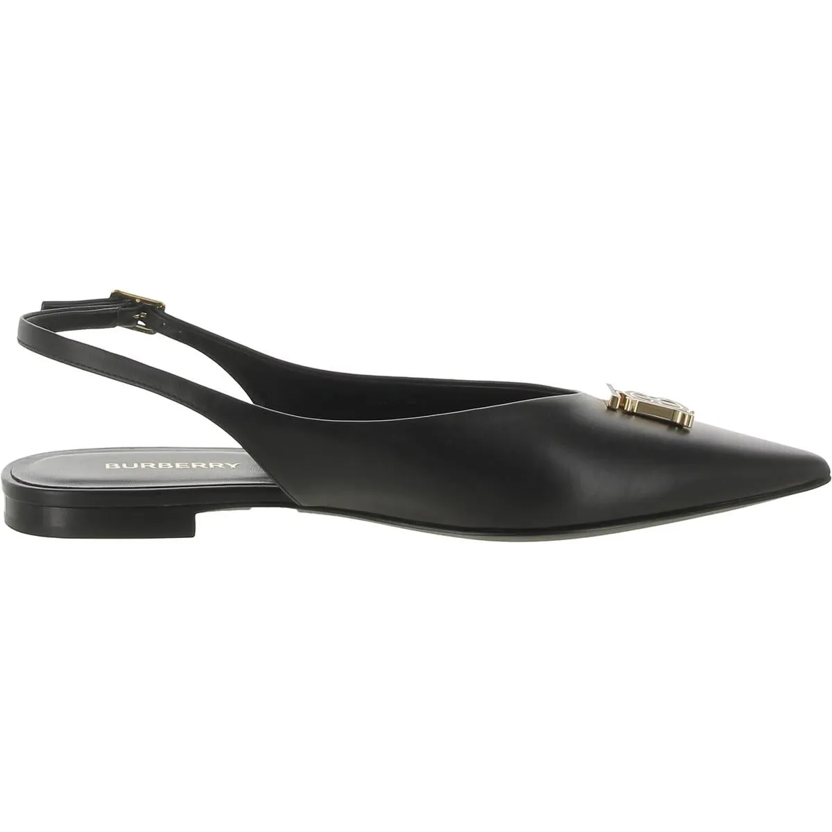 Womens Leather Pointed Toe Slingbacks