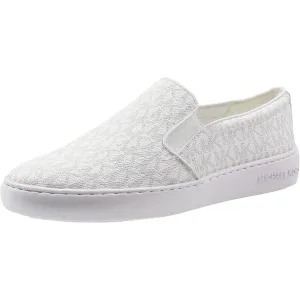 Womens Logo Man Made Slip-On Sneakers