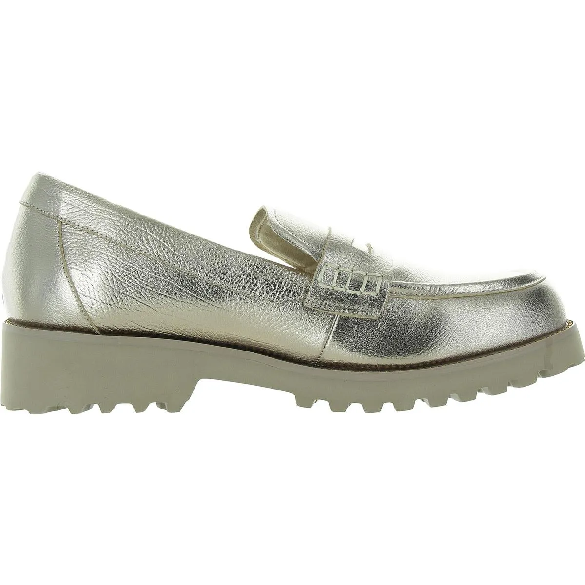 Womens Metallic Loafers