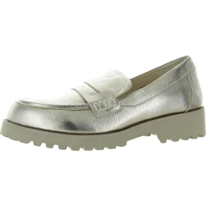 Womens Metallic Loafers