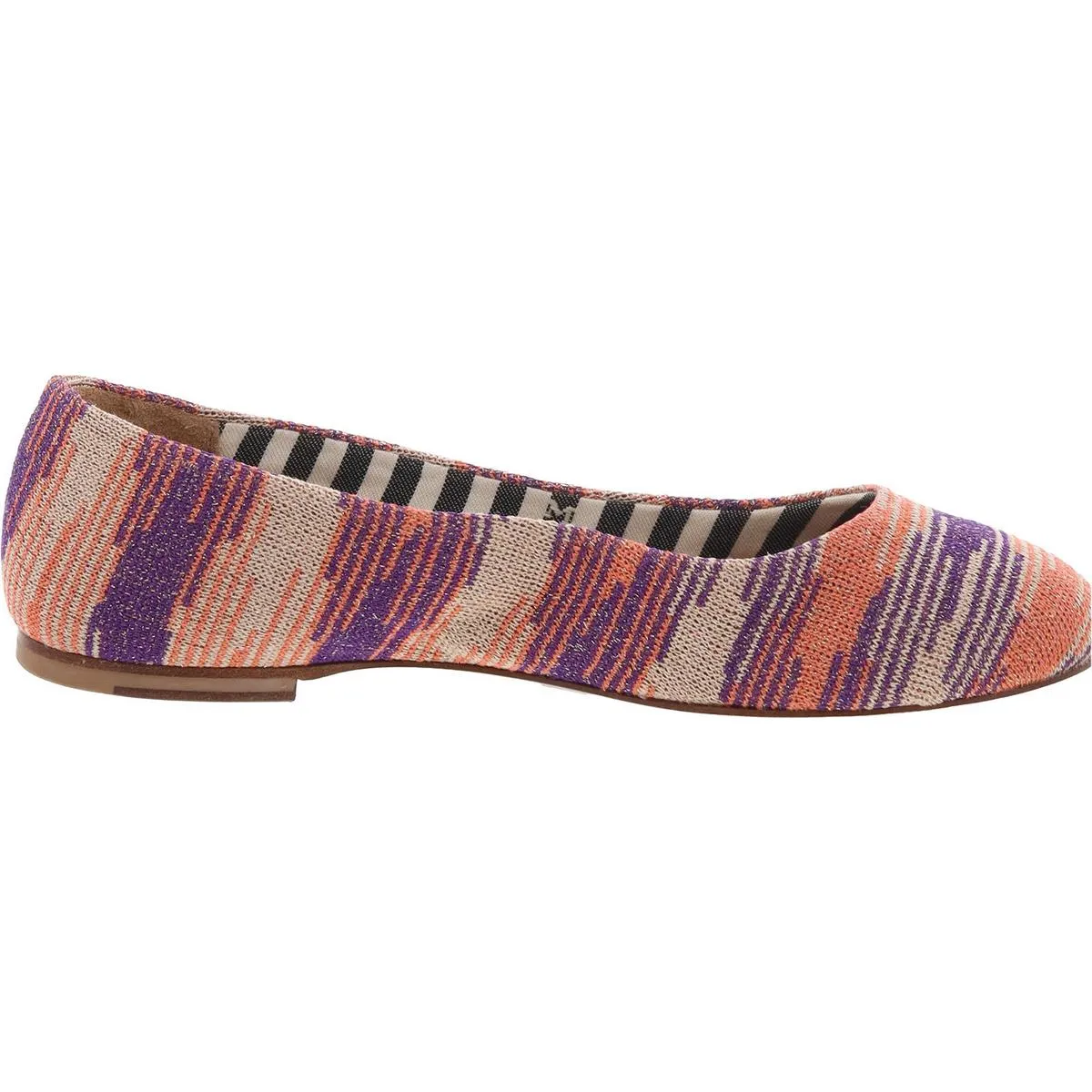 Womens Metallic Woven Ballet Flats