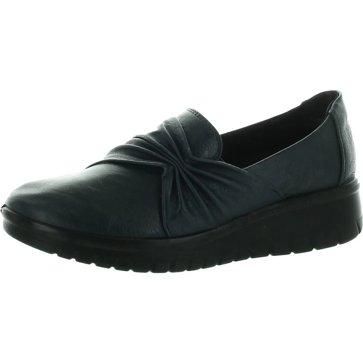 Womens Padded Insole Leather Flat Shoes