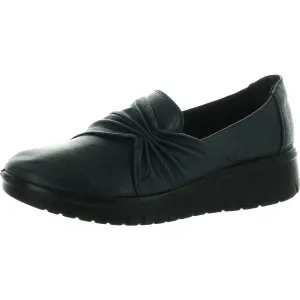 Womens Padded Insole Leather Flat Shoes