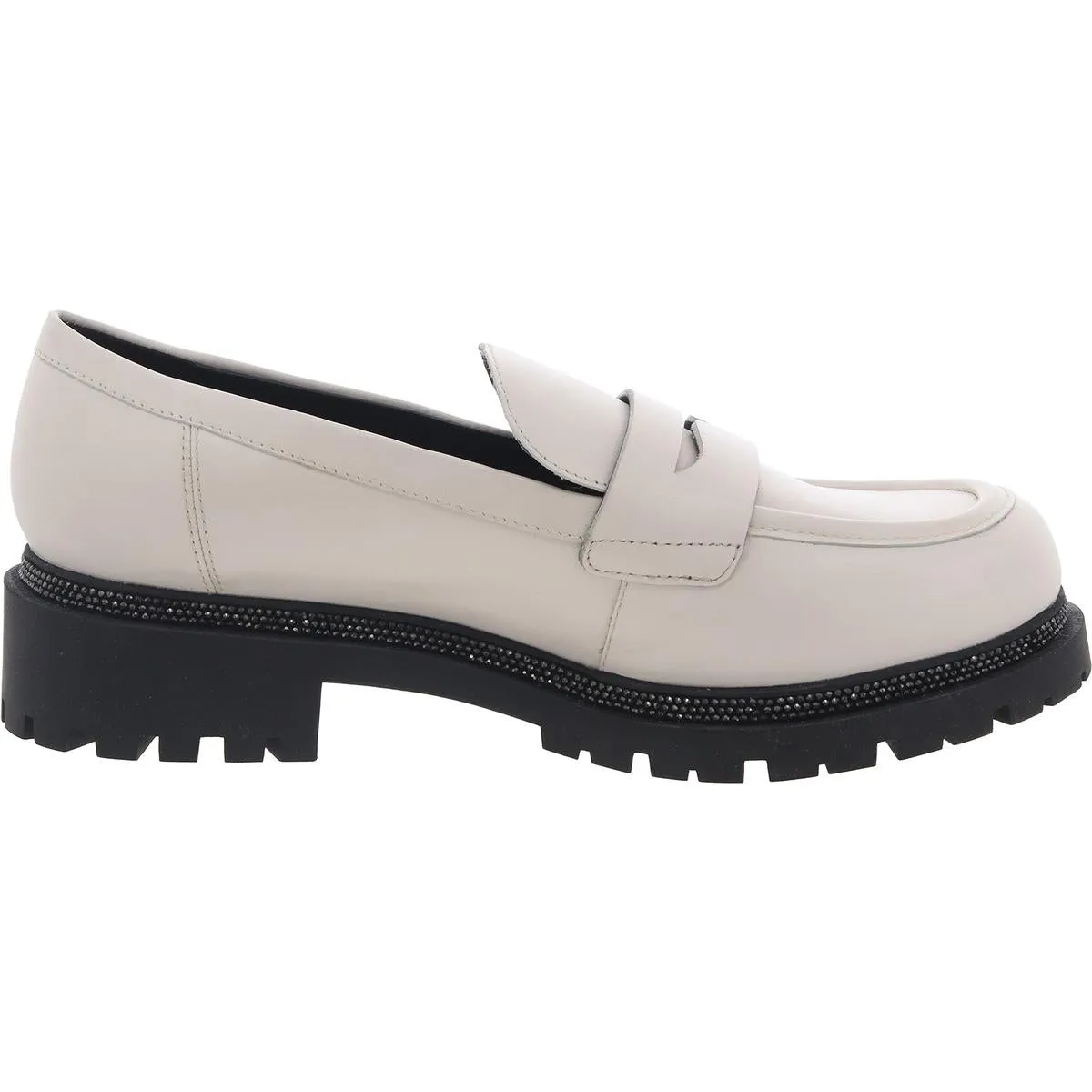 Womens Padded Insole Leather Loafers