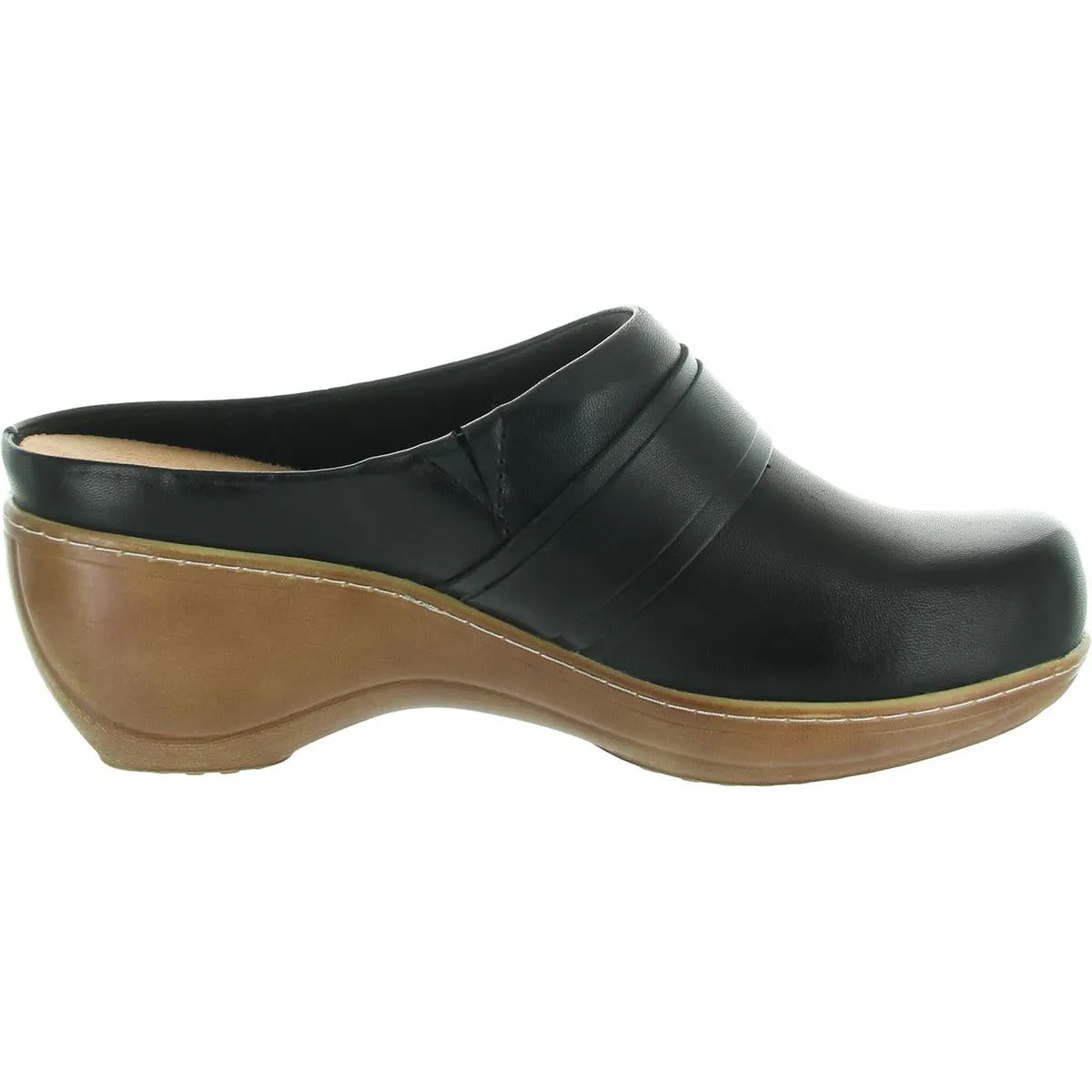 Womens Padded Insole Leather Mules