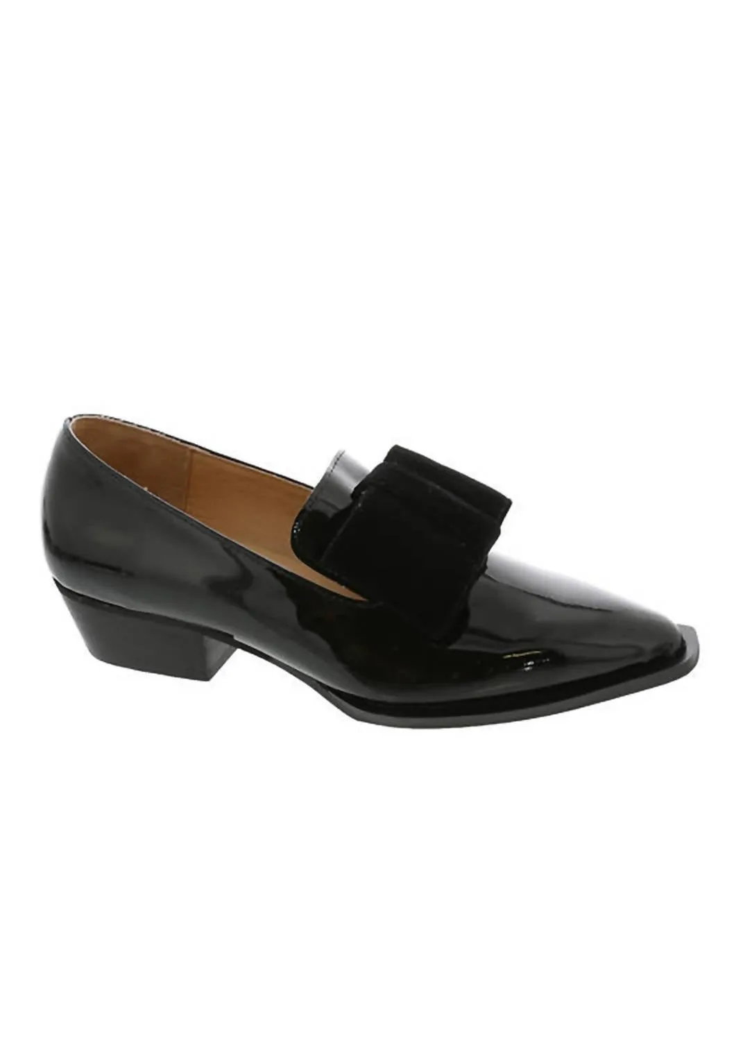 Women's Patent & Bow Loafer In Black