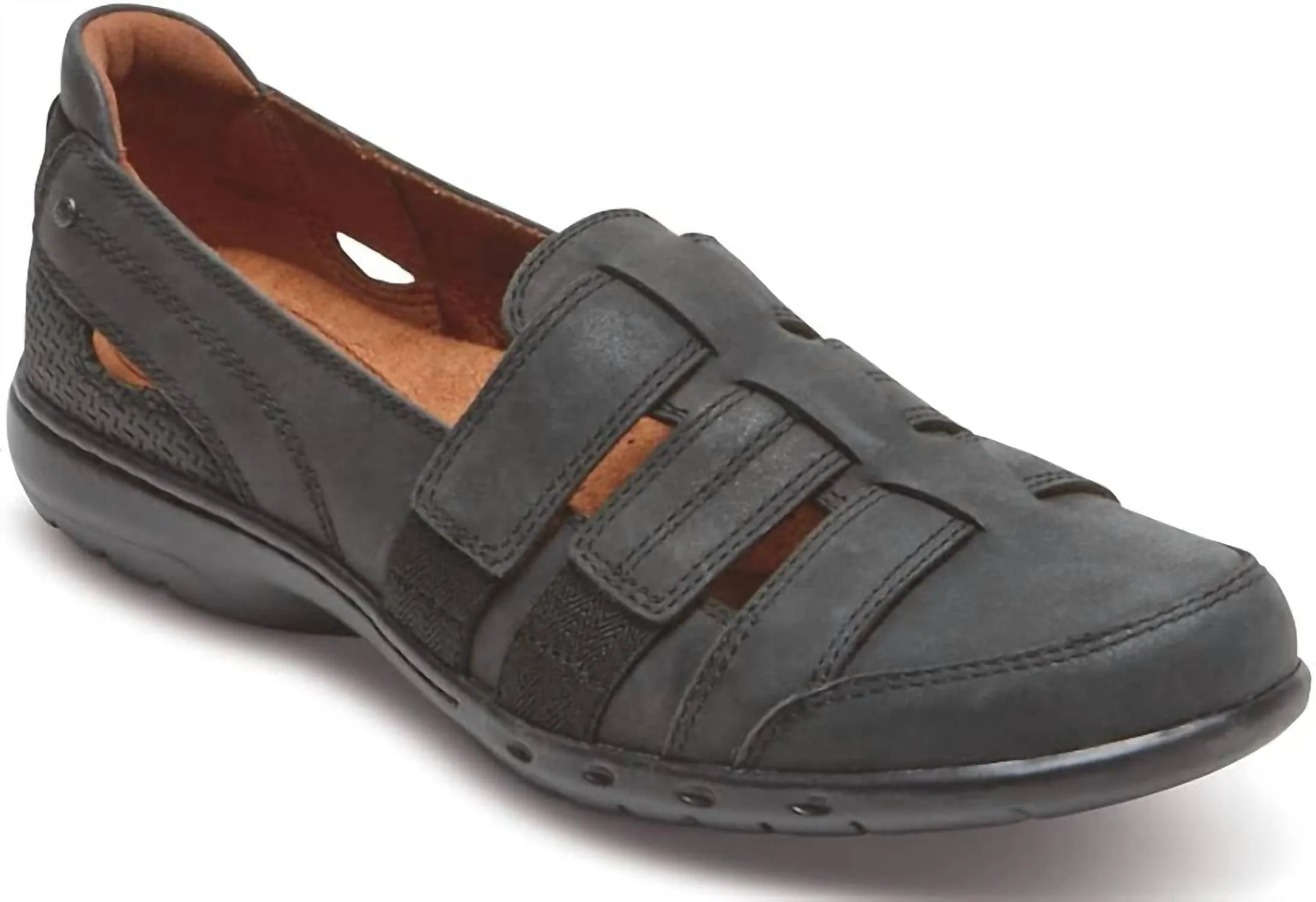 WomenS Penfield Fisherman Leather Slip-On Shoes In Black