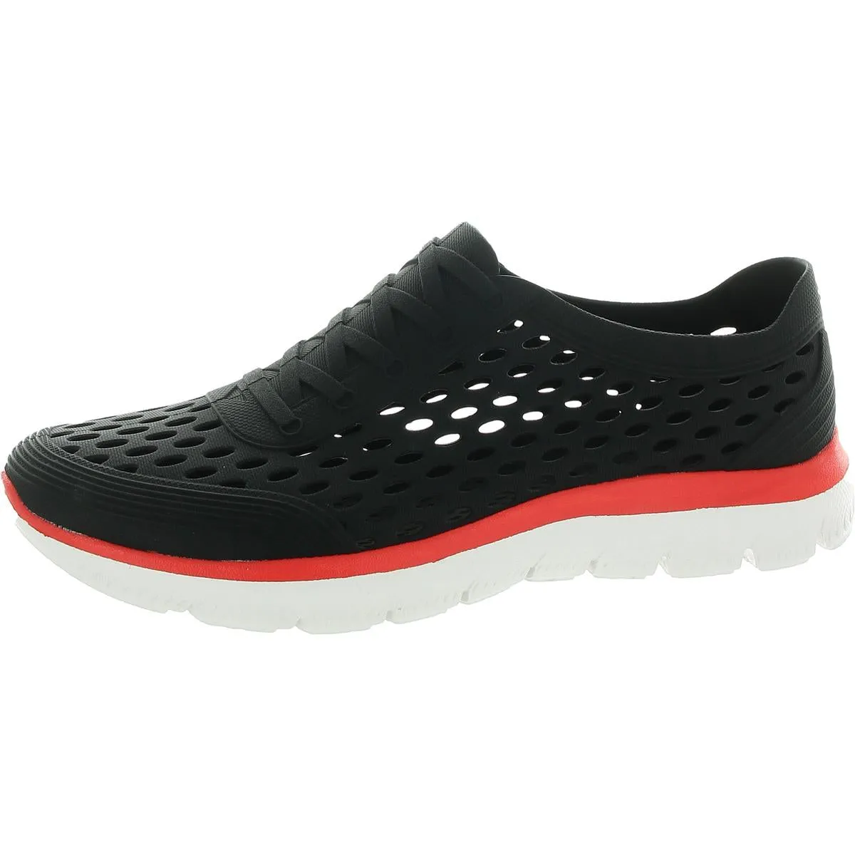 Womens Perforated Man Made Slip-On Sneakers