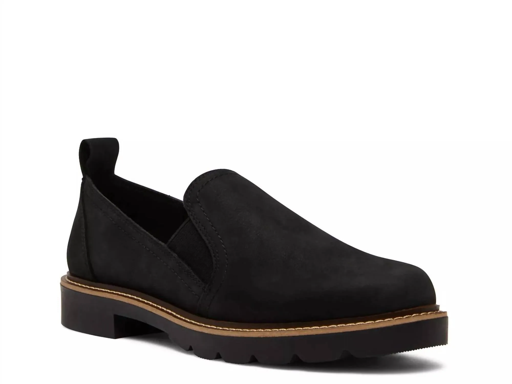 Women's Phoebe Waterproof Slip On Shoes In Black Nubuck