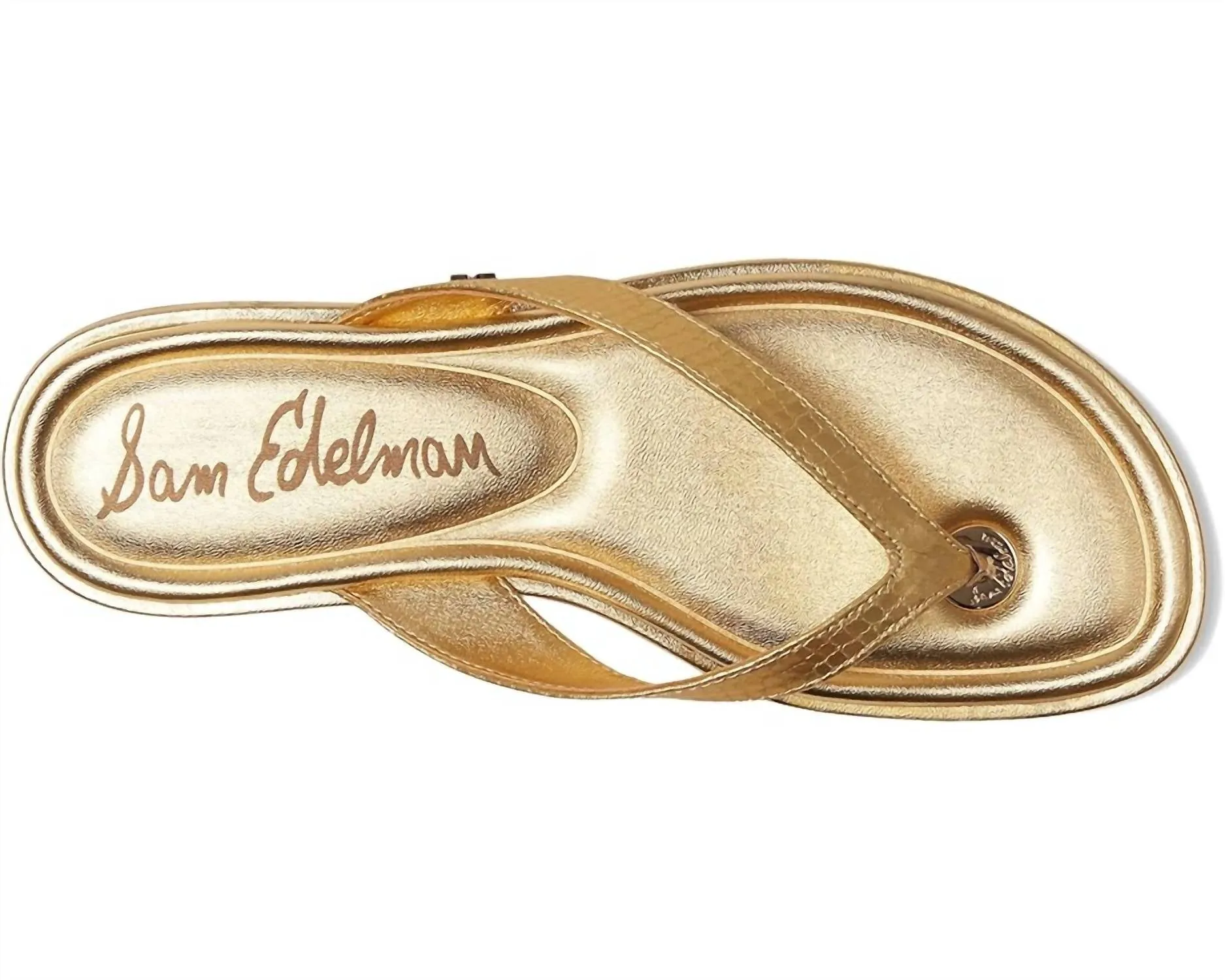 Women's Remi Leather Flip Flop In Goldboa