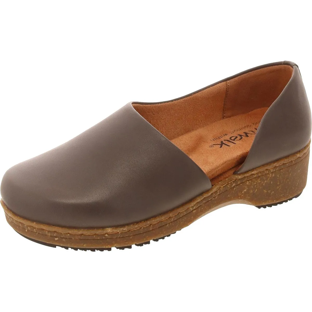 Womens Removable Padding Leather Clogs