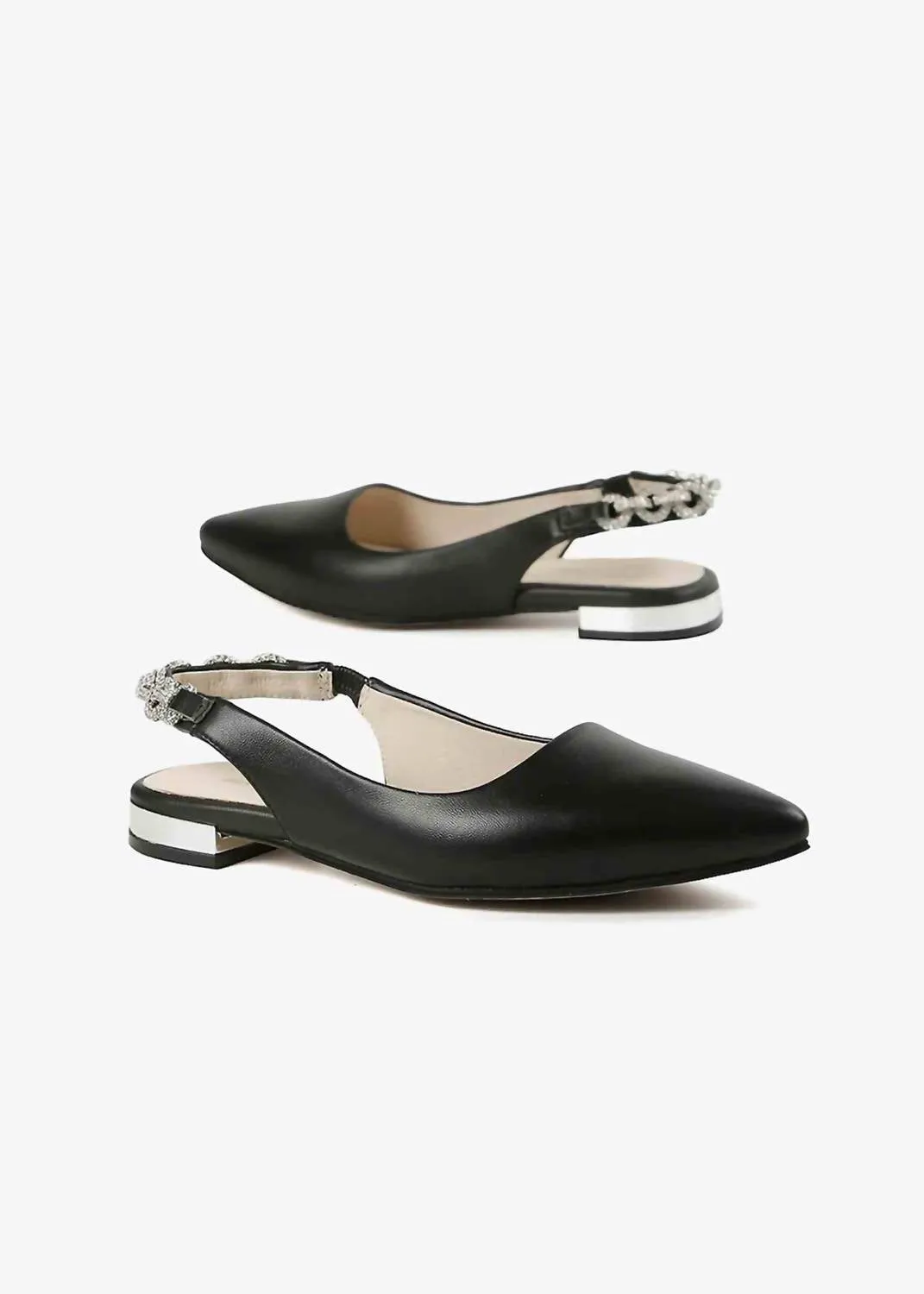 Women's Royal Sling Flat In Black