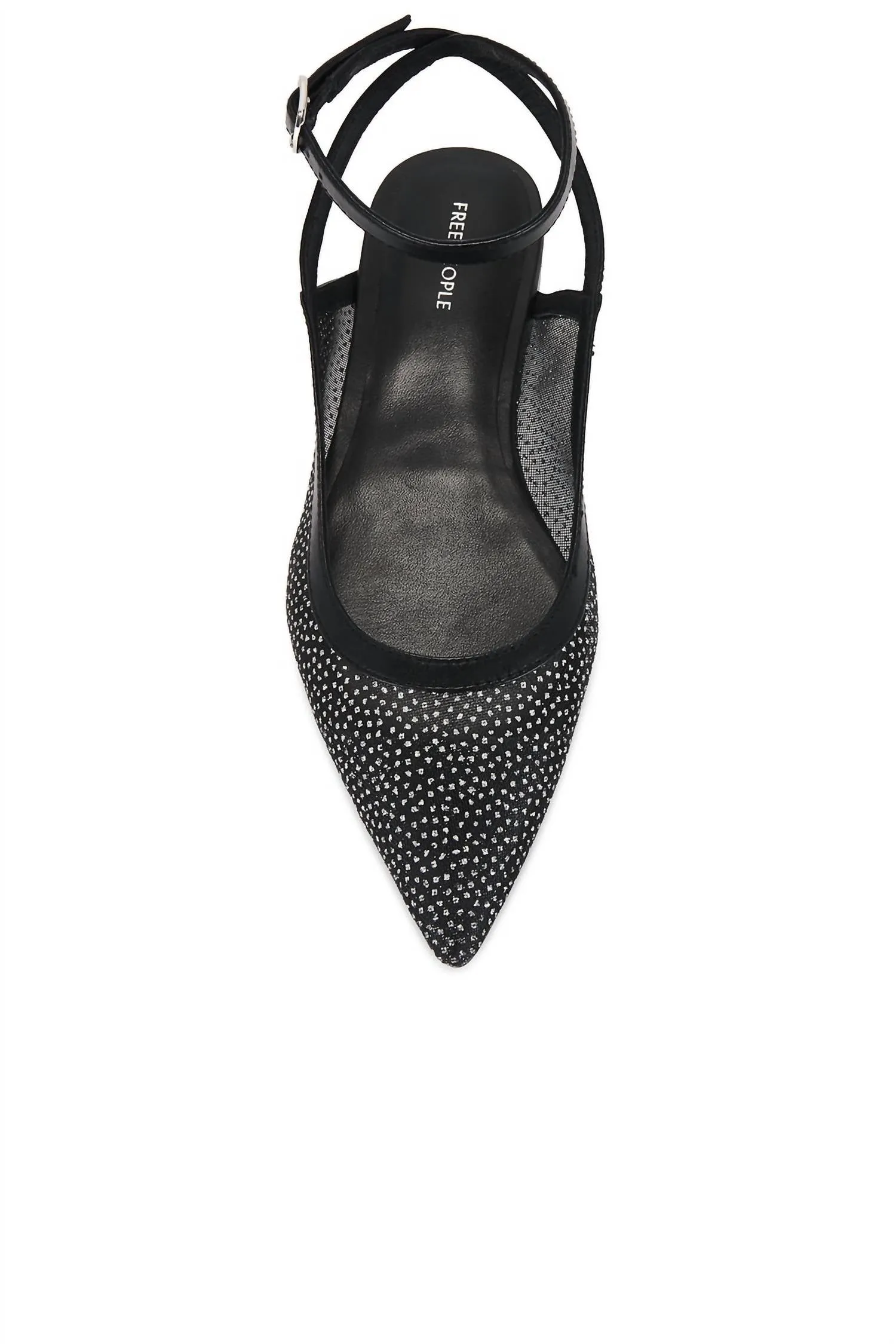 Women's Sheer Glitter Jules Flats In Black