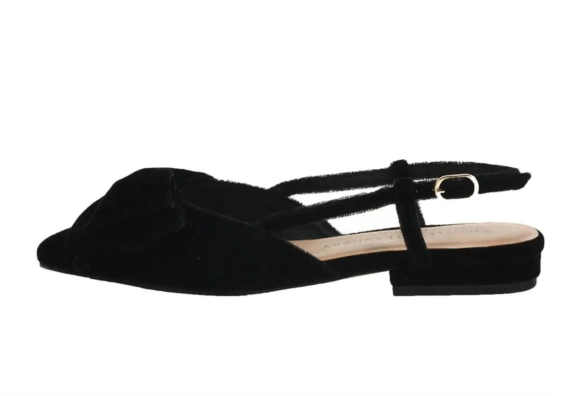 Women's Slingback Pointed Toe Flats In Black