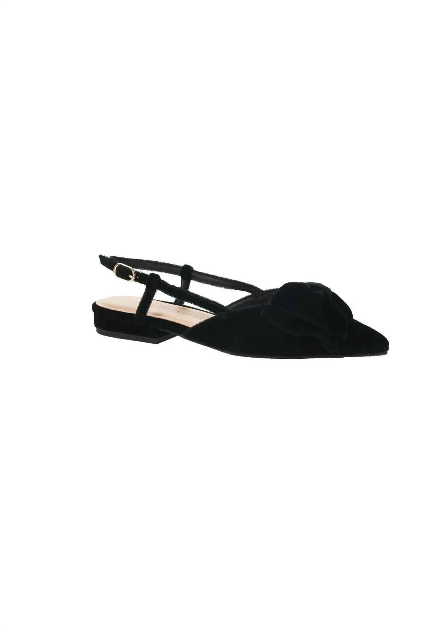 Women's Slingback Pointed Toe Flats In Black