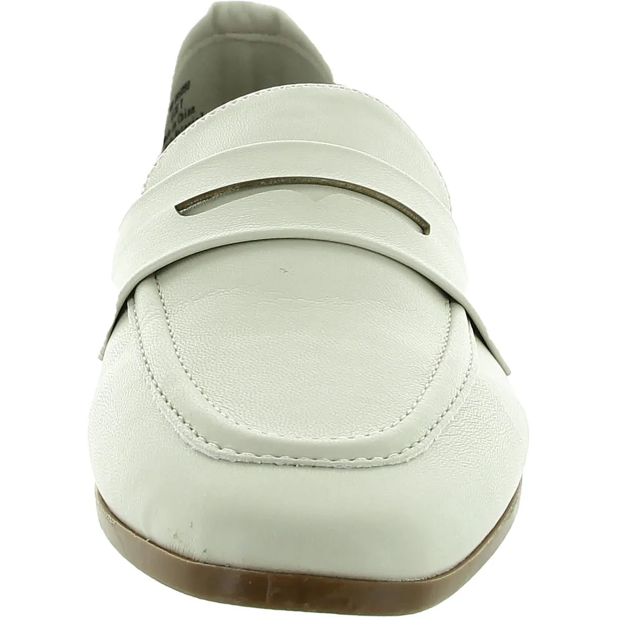 Womens Solid Faux Leather Loafers