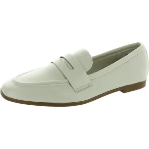 Womens Solid Faux Leather Loafers