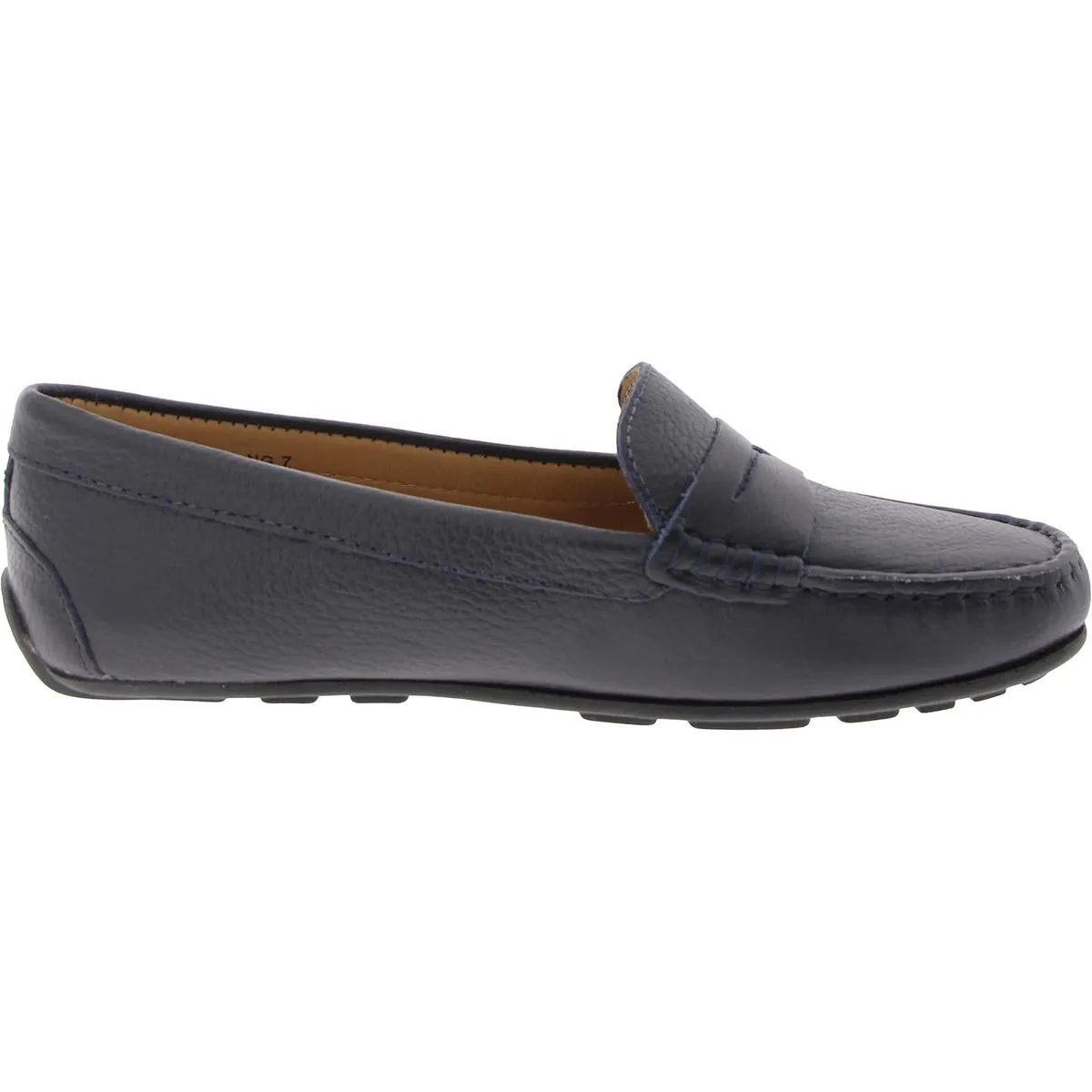 Womens Solid Leather Flat Shoes