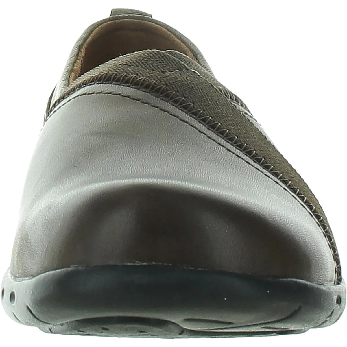 Womens Solid Leather Flat Shoes