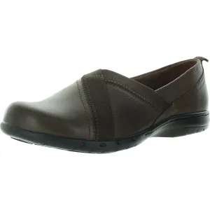 Womens Solid Leather Flat Shoes