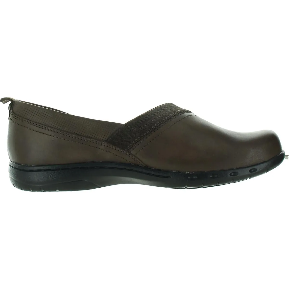 Womens Solid Leather Flat Shoes