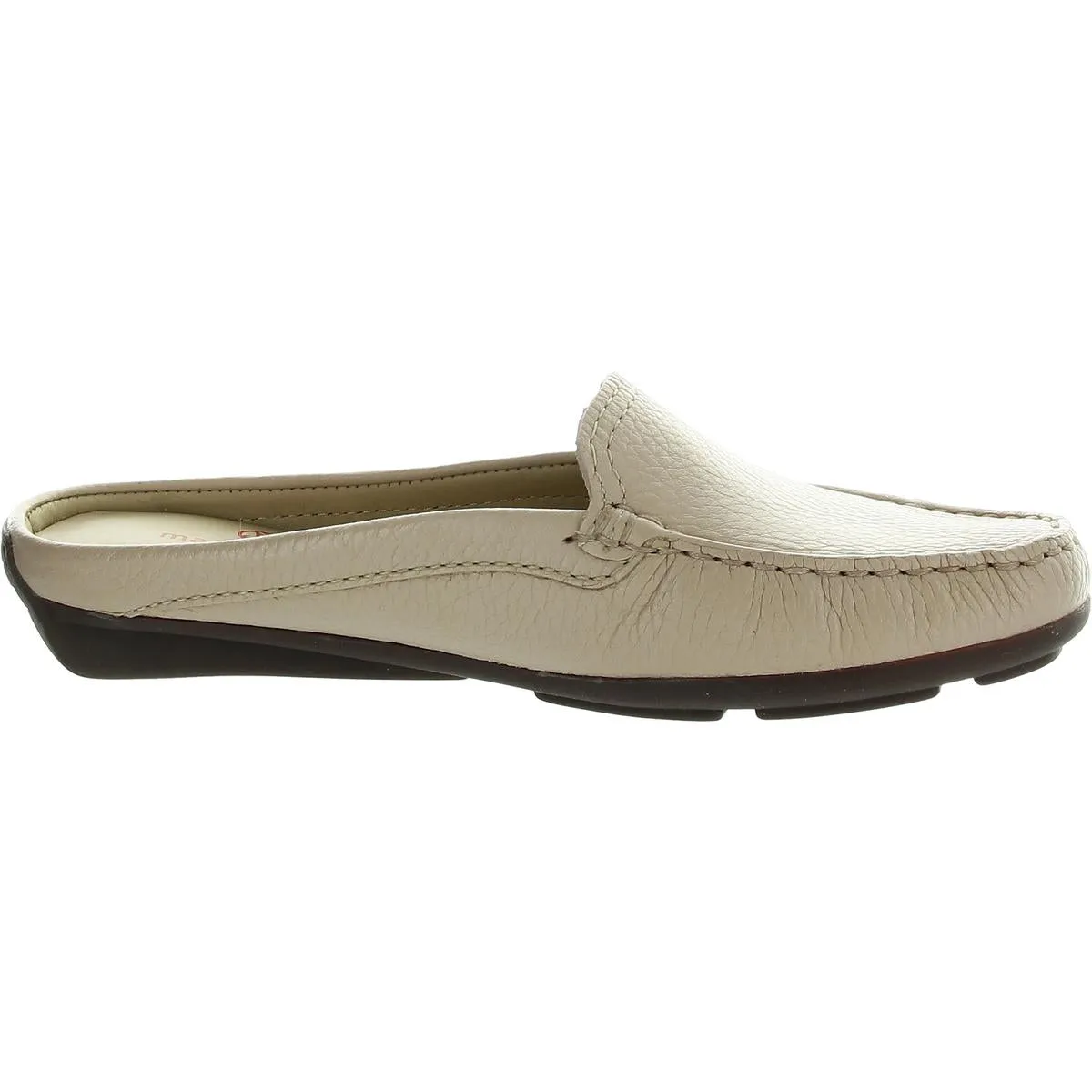 Womens Solid Leather Mules