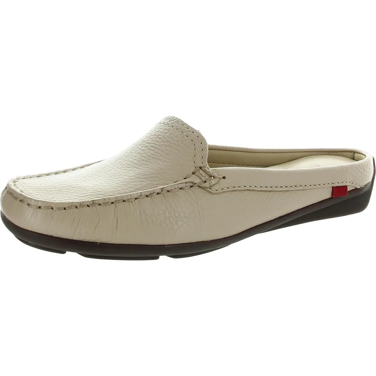 Womens Solid Leather Mules