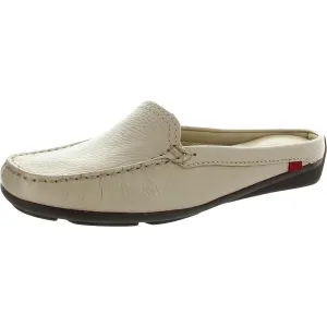 Womens Solid Leather Mules