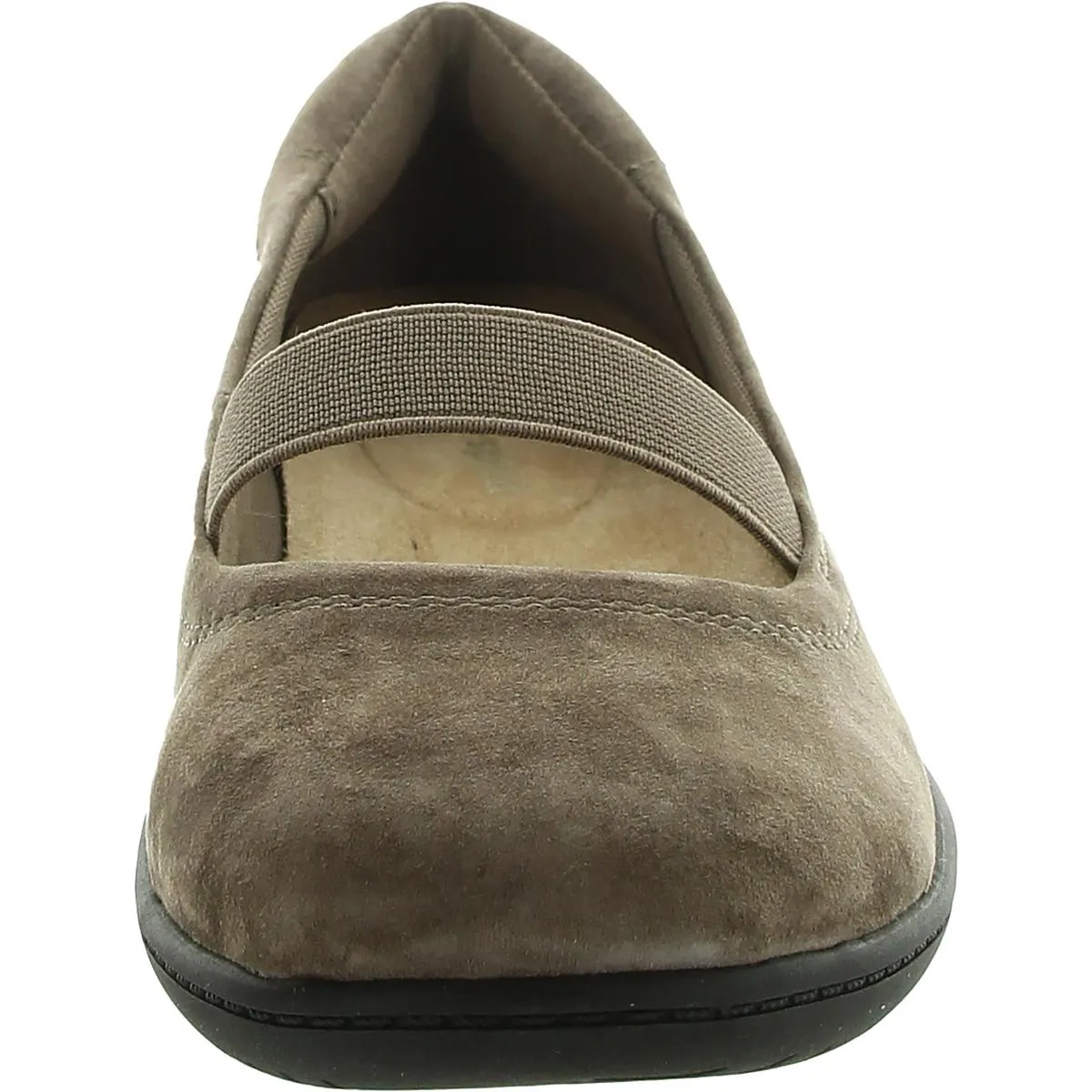 Womens Solid Suede Ballet Flats
