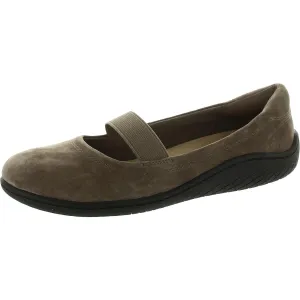 Womens Solid Suede Ballet Flats