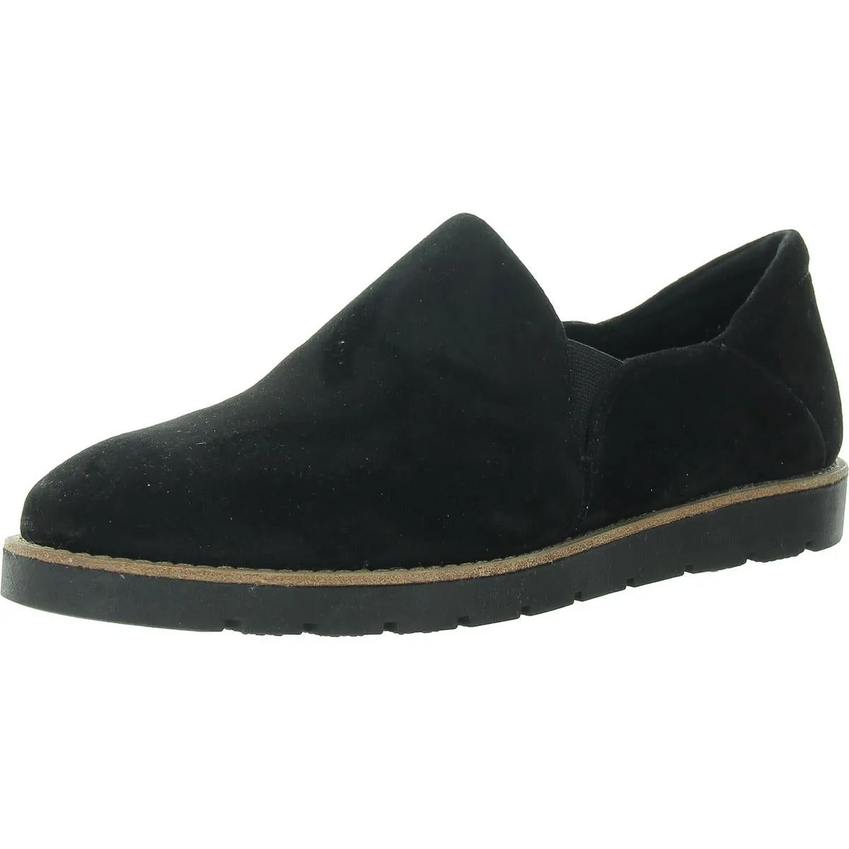 Womens Stretch Suede Loafers