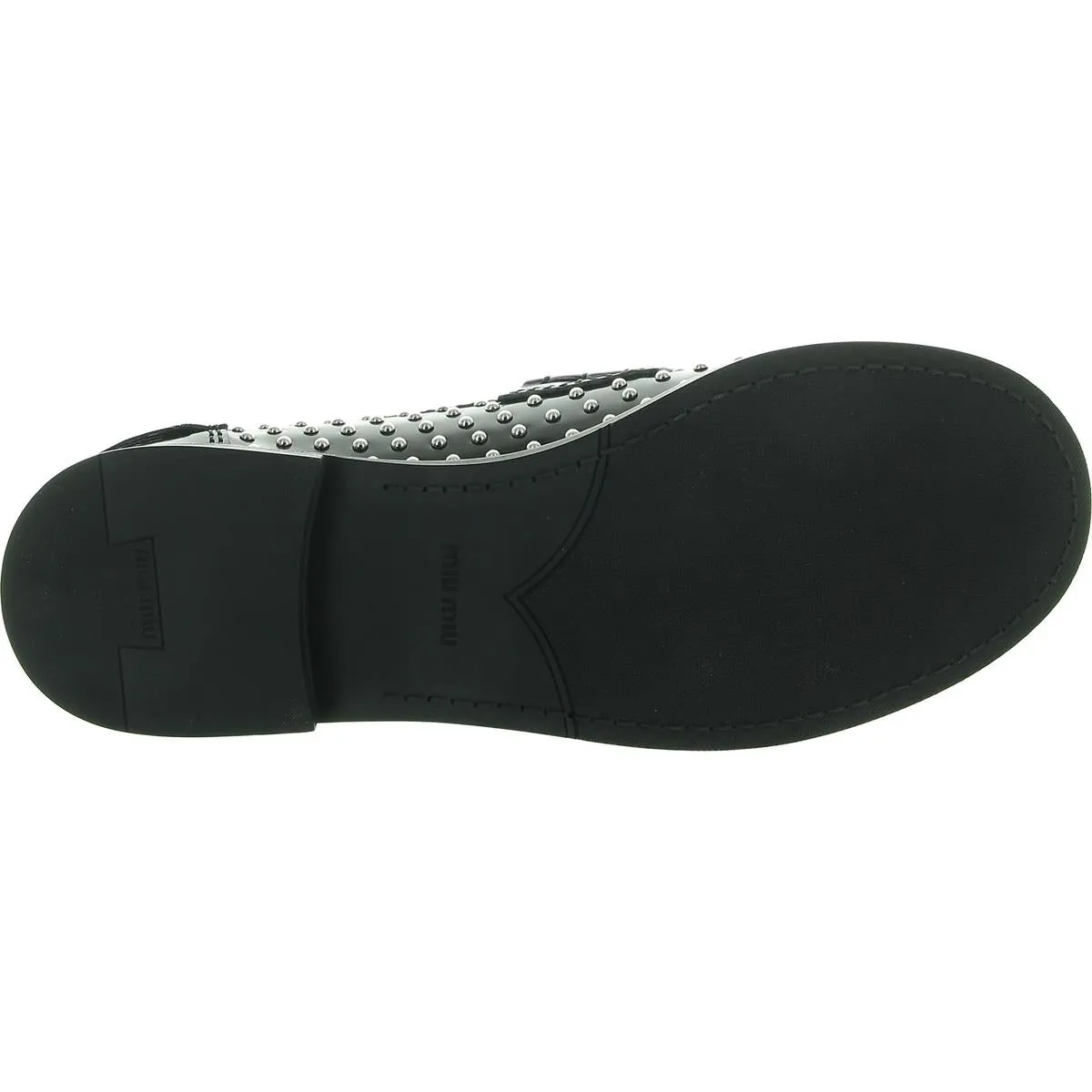 Womens Studded Leather Loafers