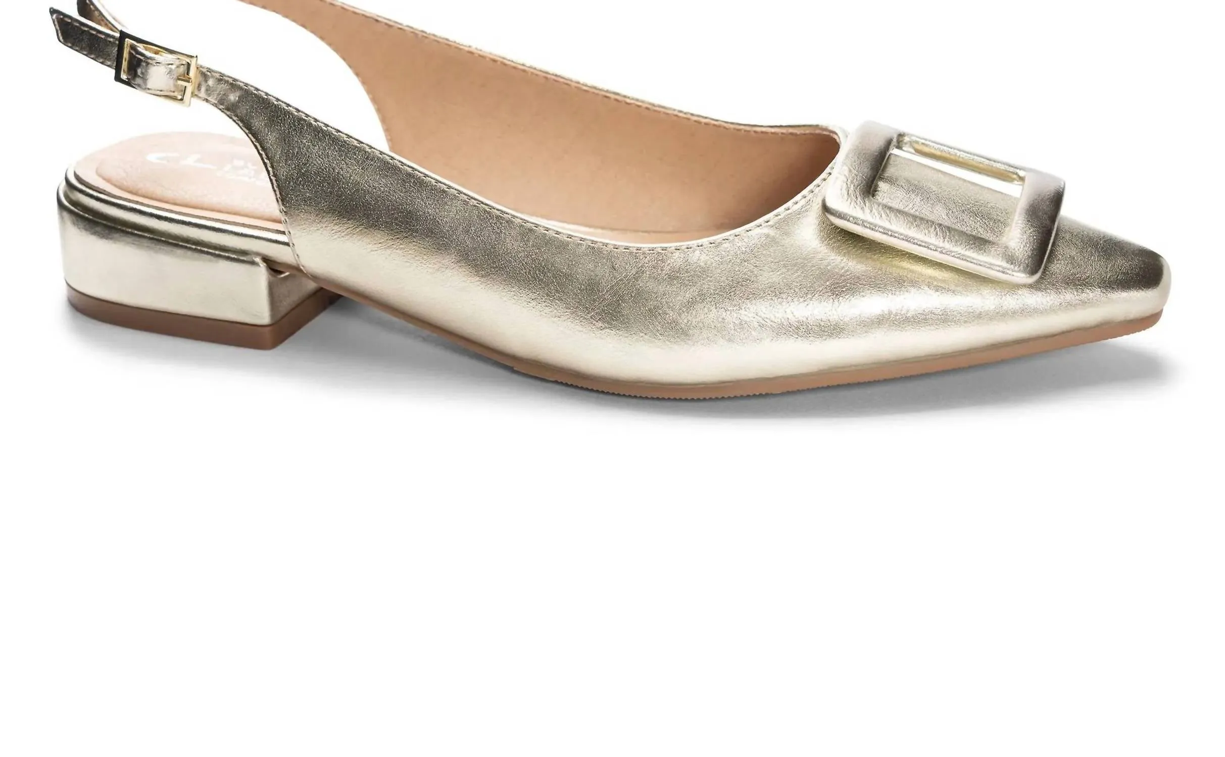 Women's Sweetie Metal Flat Shoes In Gold